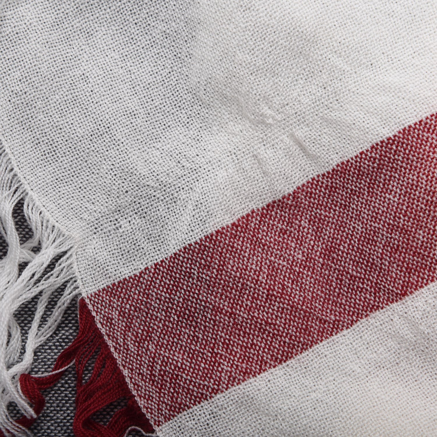Burberry Merino Wool Check Scarf Ivory 6 of 6