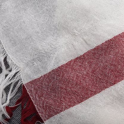 Burberry Merino Wool Check Scarf Ivory 6 of 6