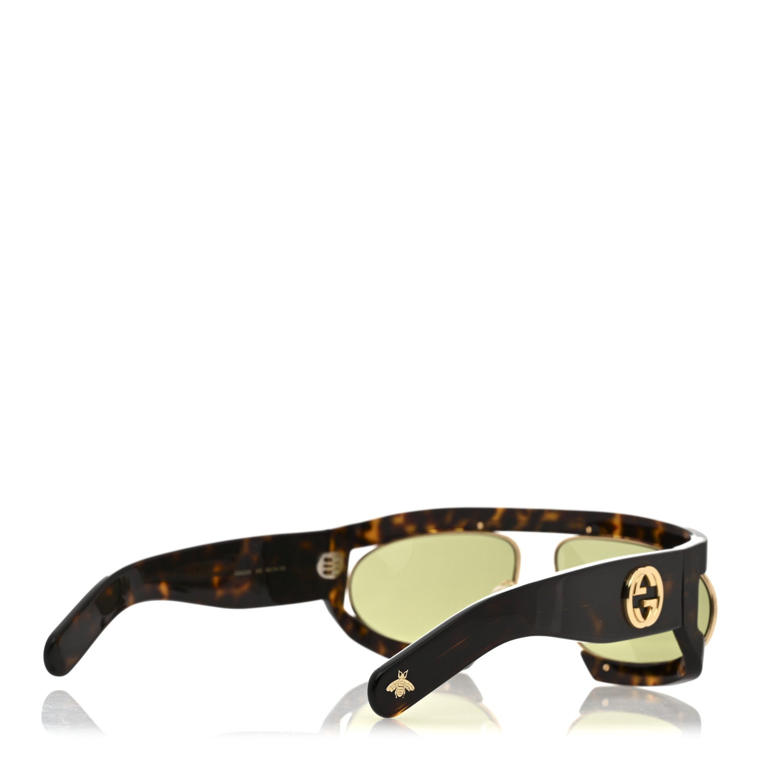 Gucci Oval Sunglasses GG0233S Tortoiseshell Gold 4 of 8