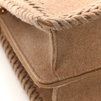 Fendi Flannel Woven Medium Peekaboo I SEE U Satchel Brown 8 of 9