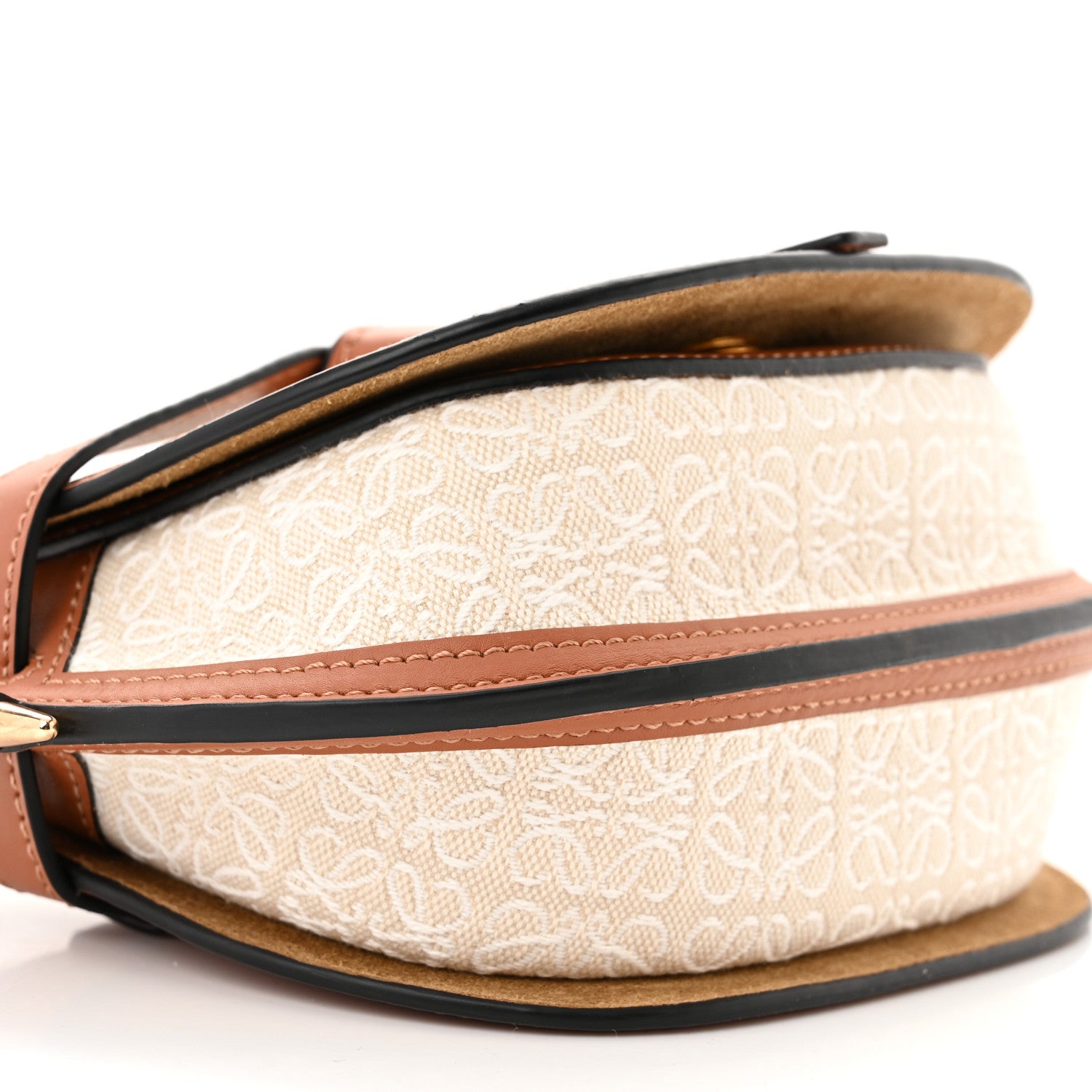 Loewe Calfskin Canvas Anagram Mini Gate Dual Bag Ecru Tan 9 of 10