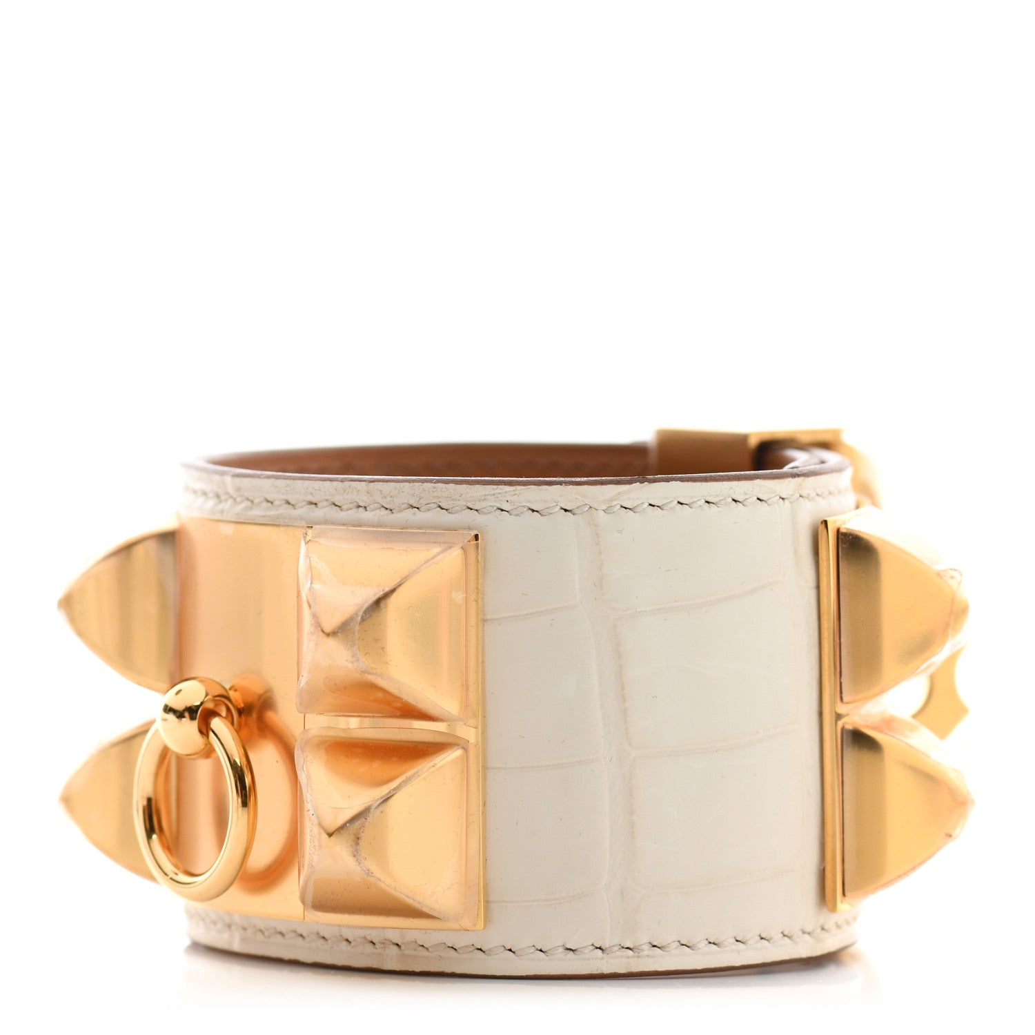Hermes Matte Alligator Collier de Chien CDC Bracelet Nata 1 of 6
