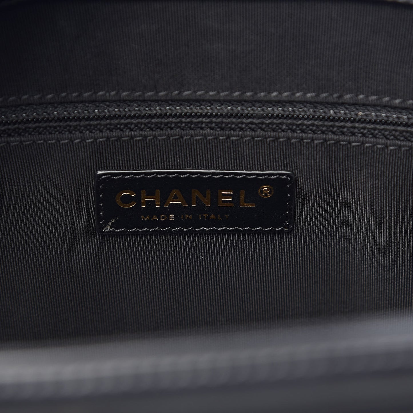 Glazed Calfskin Boy Tote Black