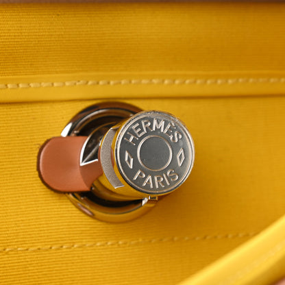 Hermes Toile Vache Hunter Herbag Zip 31 PM Soufre 6 of 10