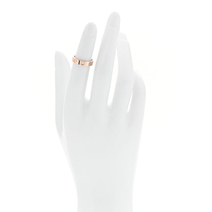 Cartier 18K Pink Gold Diamond 4mm LOVE Wedding Band Ring 46 3.75 2 of 4