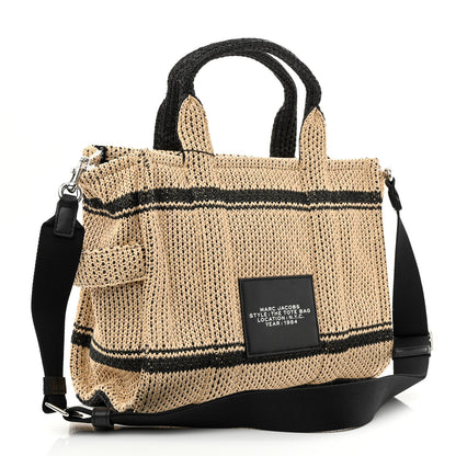 Marc Jacobs Straw Jacquard Medium The Traveler Tote Bag Natural 3 of 10