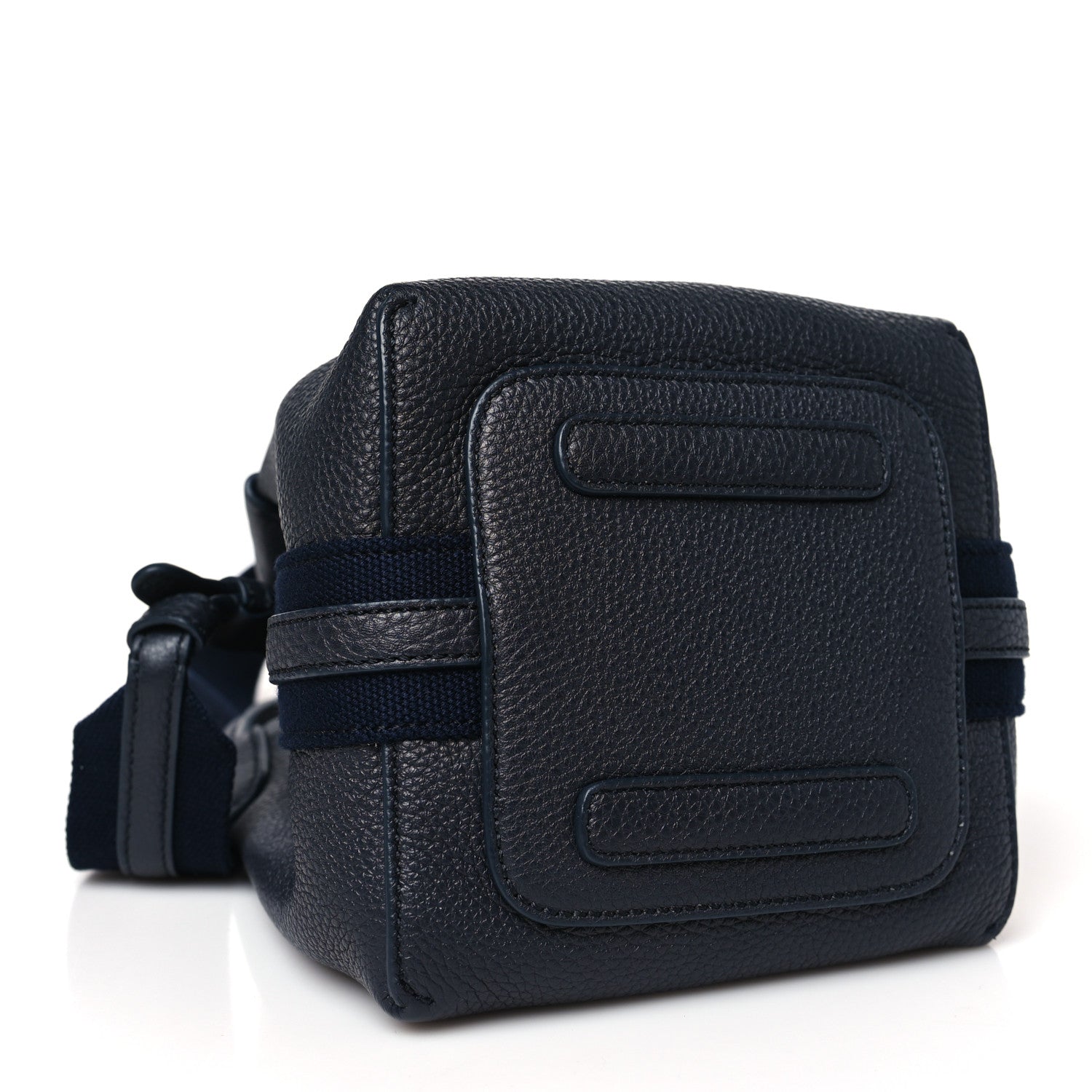 Loro Piana Grained Calfskin Micro Bale Bag Navy Blue 4 of 8