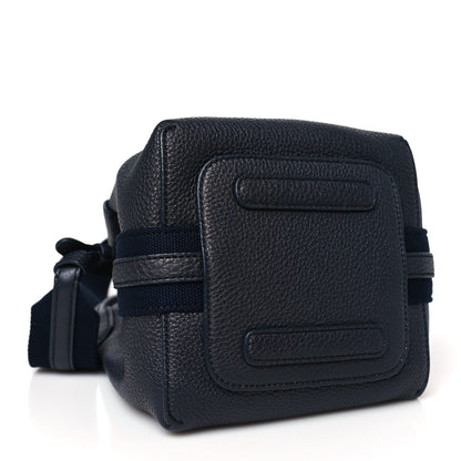 Loro Piana Grained Calfskin Micro Bale Bag Navy Blue 4 of 8
