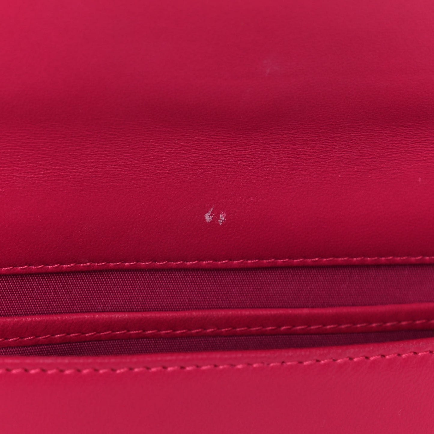 Lambskin Cannage Lady Dior Clutch Fuchsia