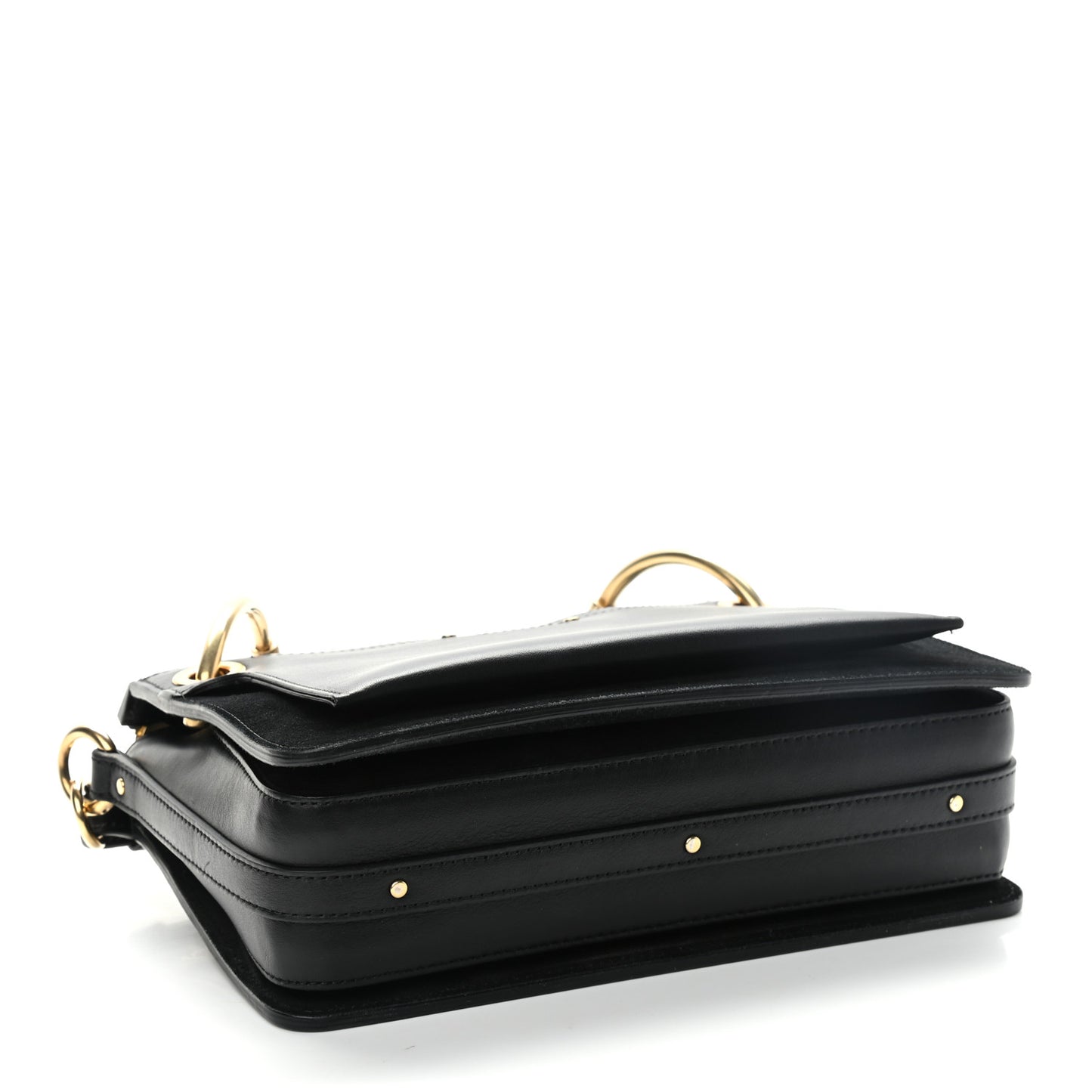 Calfskin Suede Small Roy Bag Black