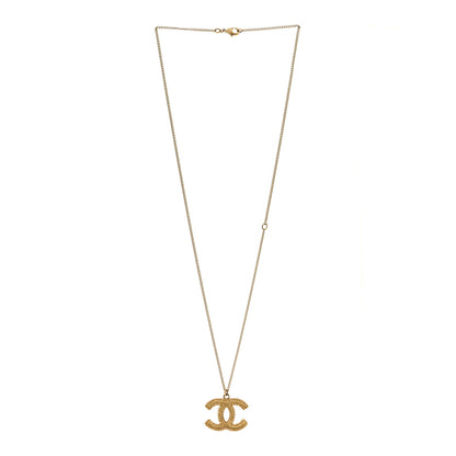 Chanel CC Necklace Matte Gold 3 of 5