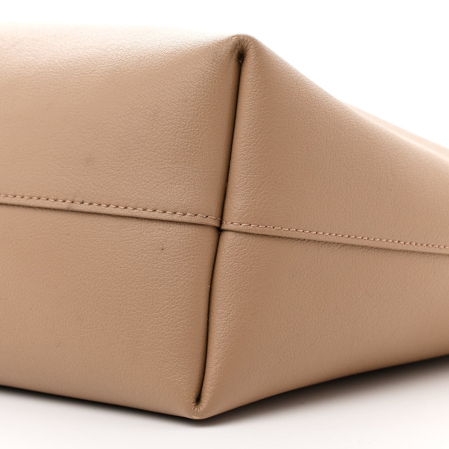 Calfskin Large Shopping Tote Dark Beige