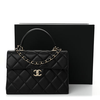 Chanel Caviar Quilted Medium Retro Twist Top Handle Flap Black 11 of 11