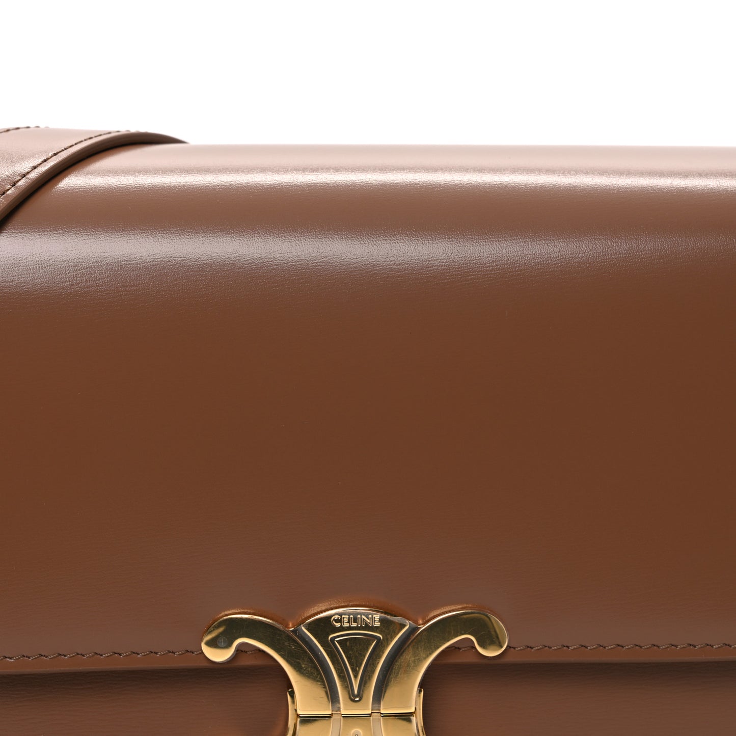 Shiny Calfskin Medium Triomphe Bronze