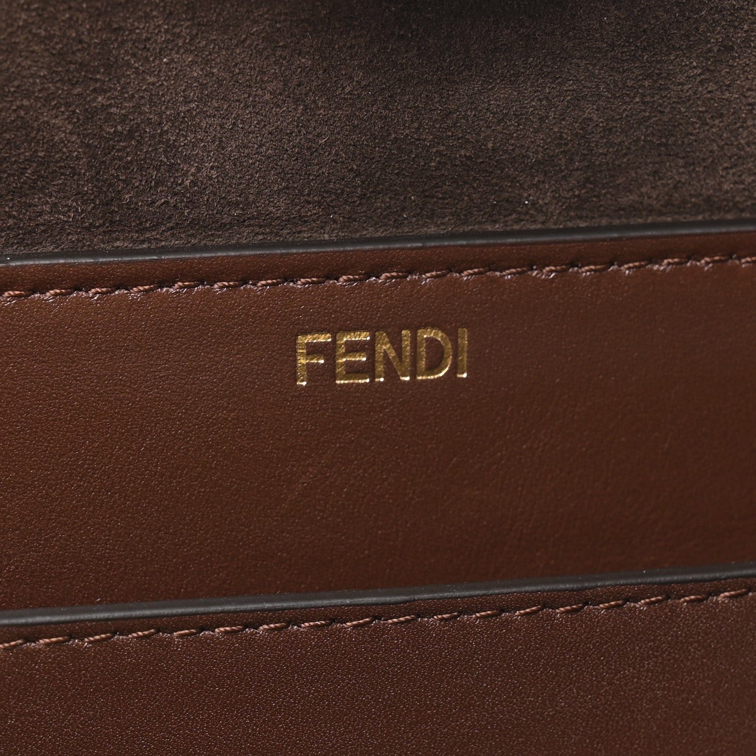 Fendi Vitello Large Soft Peekaboo Crosta Mogano 12 of 25
