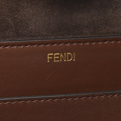 Fendi Vitello Large Soft Peekaboo Crosta Mogano 12 of 25