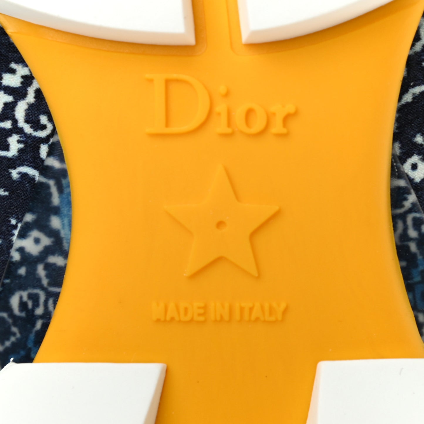 Neoprene Rubber Dior Palms Print Womens D-Connect Sneakers 40 Indigo Blue