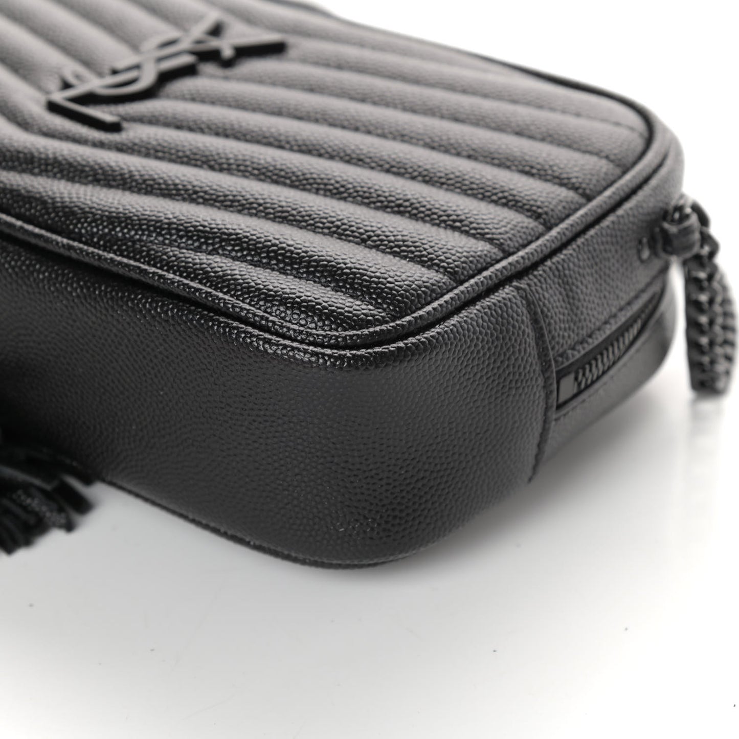 Grain De Poudre Matelasse Monogram Mini Lou Camera Bag Black