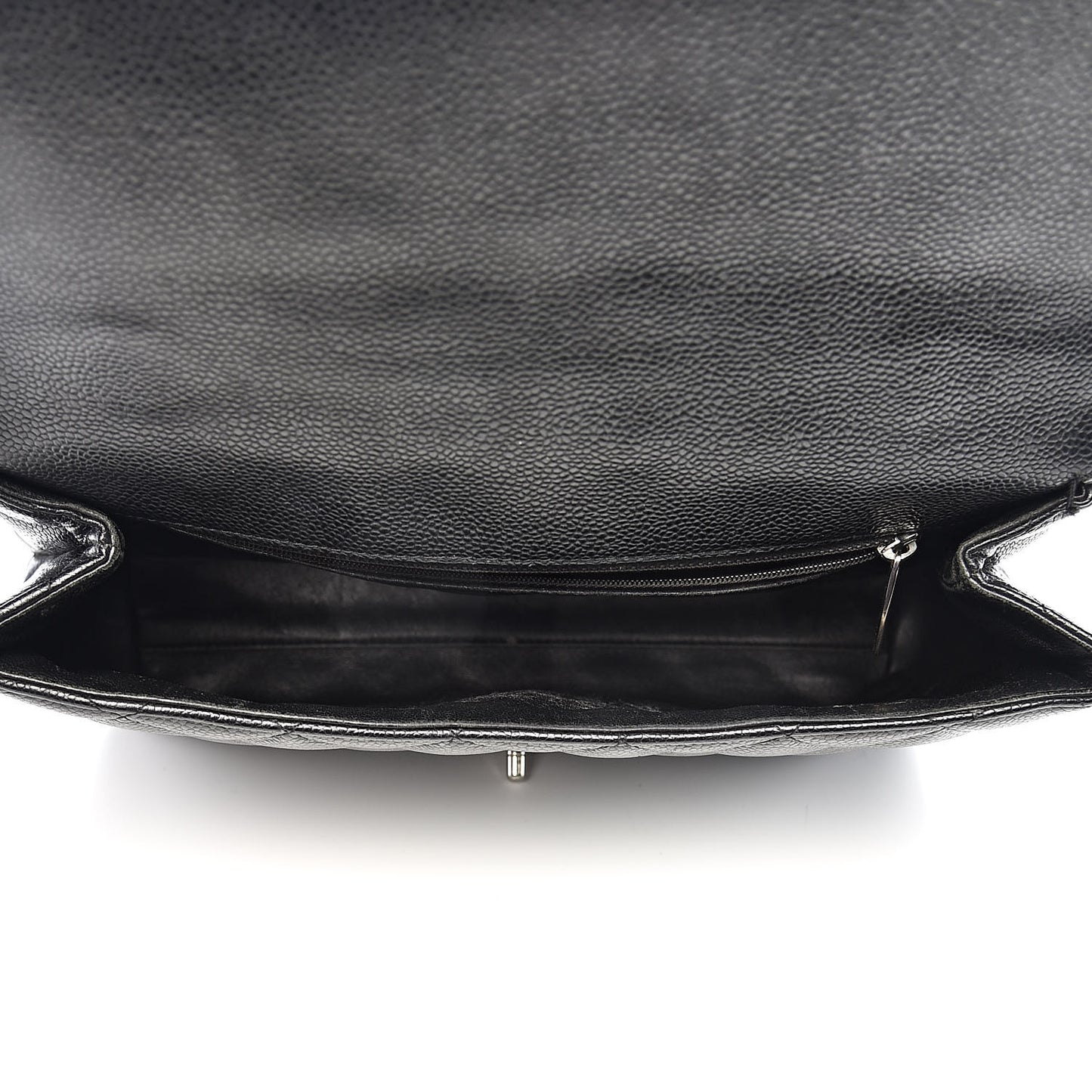 Caviar Quilted Jumbo Kelly Flap Black