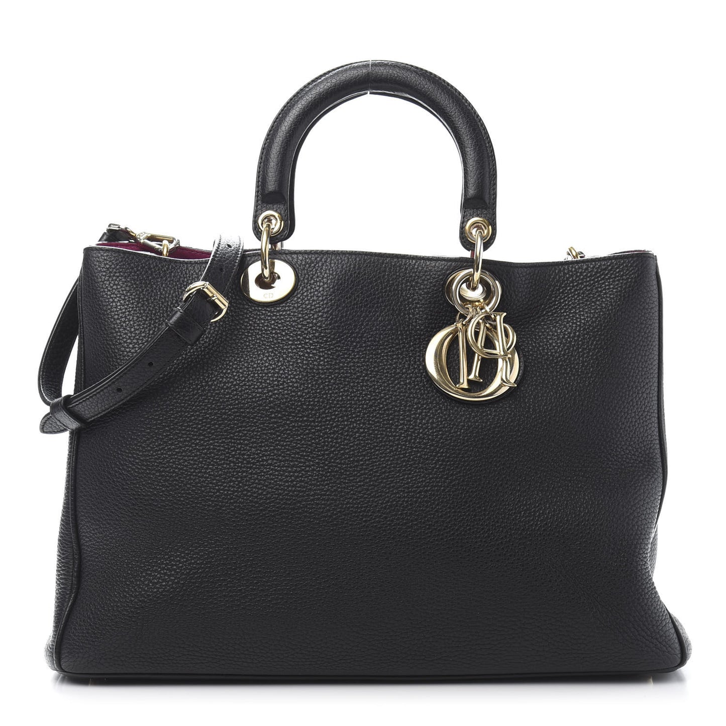 Bullcalf Large Diorissimo Tote Black Rose Indien