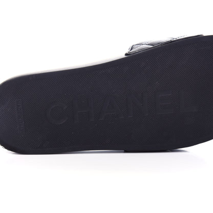 Chanel Lambskin Quilted CC Mules Sandals 35 Black 9 of 11
