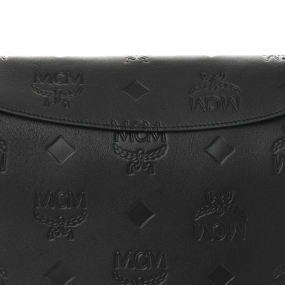 MCM Calfskin Ottomar Medium Aren Flap Hobo Black 7 of 10