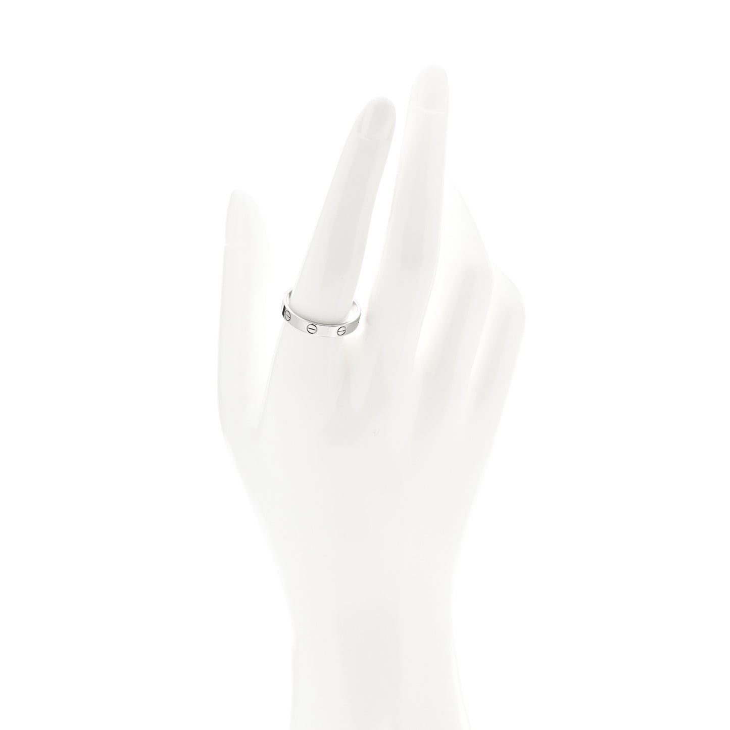 18K White Gold 3.5mm LOVE Wedding Band Ring 59 8.75