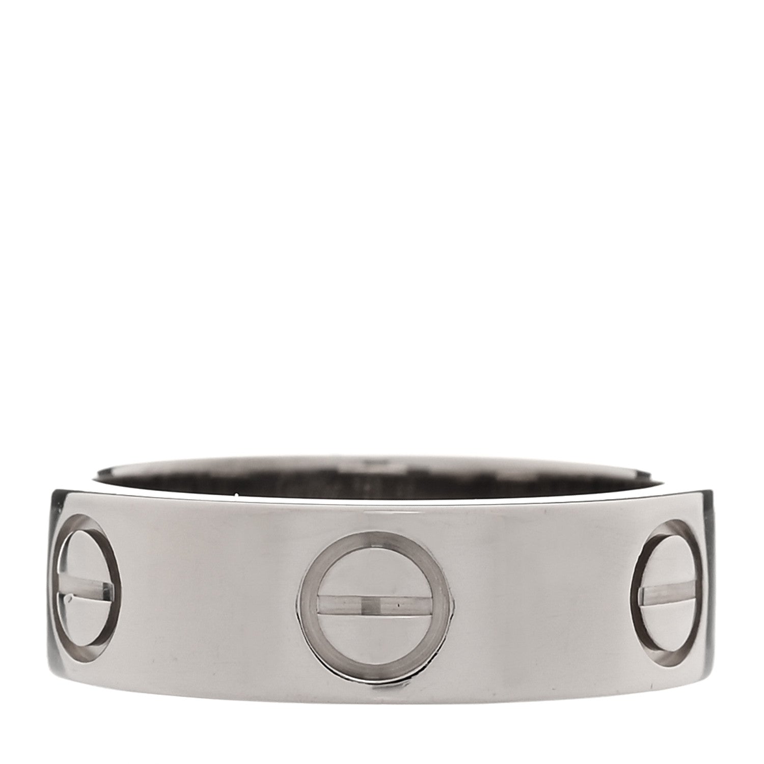 Cartier 18K White Gold 5.5mm LOVE Ring 49 5 3 of 4