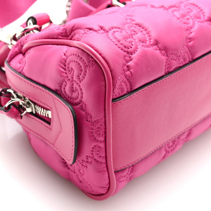 Gucci Nylon Calfskin Enamel GG Matelasse Mini Bowler Bag Lovely 8 of 9