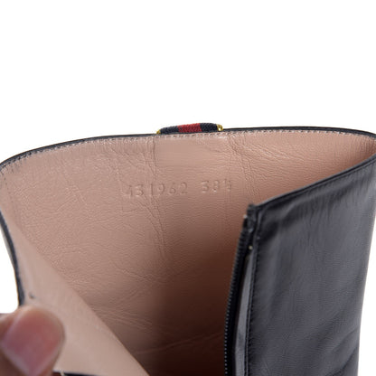 Gucci Malaga Kid Web Carly Mid Calf Boots 38.5 Black 10 of 10