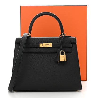 Hermes Epsom Kelly Sellier 25 Black 11 of 11