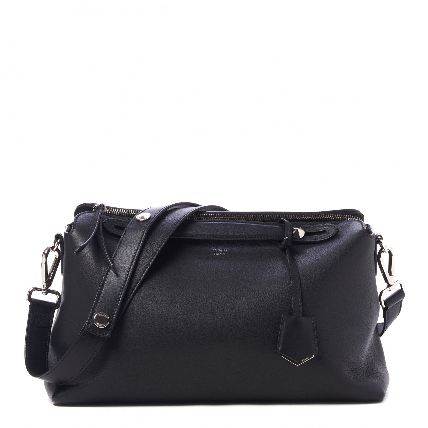 Fendi Vitello Dolce Marmol Large By The Way Boston Bag Black 1 of 10