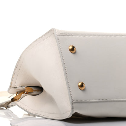 Saint Laurent Calfskin Small Classic Y Cabas White 15 of 16