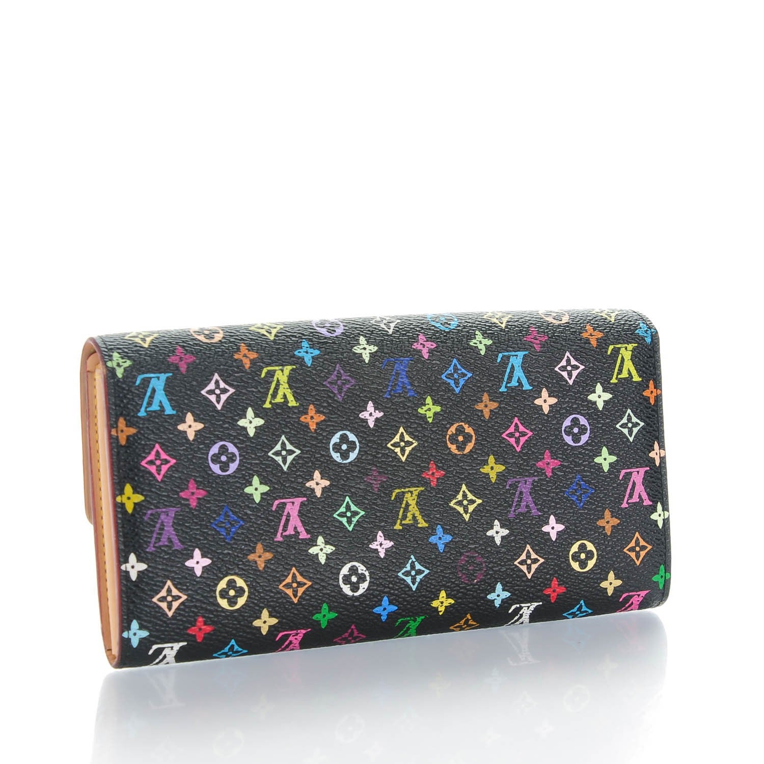 Louis Vuitton Monogram Multicolor Sarah Wallet Black 3 of 8