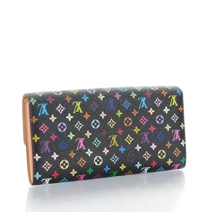 Louis Vuitton Monogram Multicolor Sarah Wallet Black 3 of 8