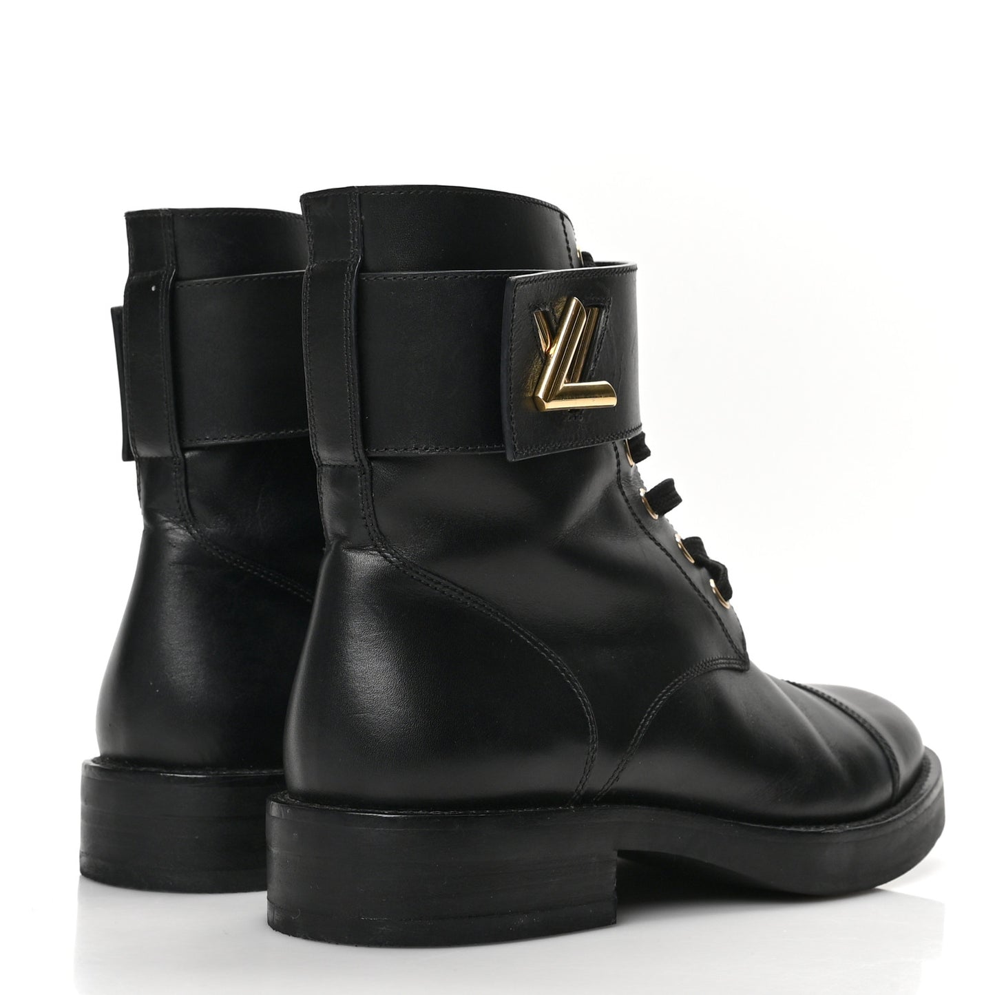 Calfskin Wonderland Flat Ranger Boots 36 Black