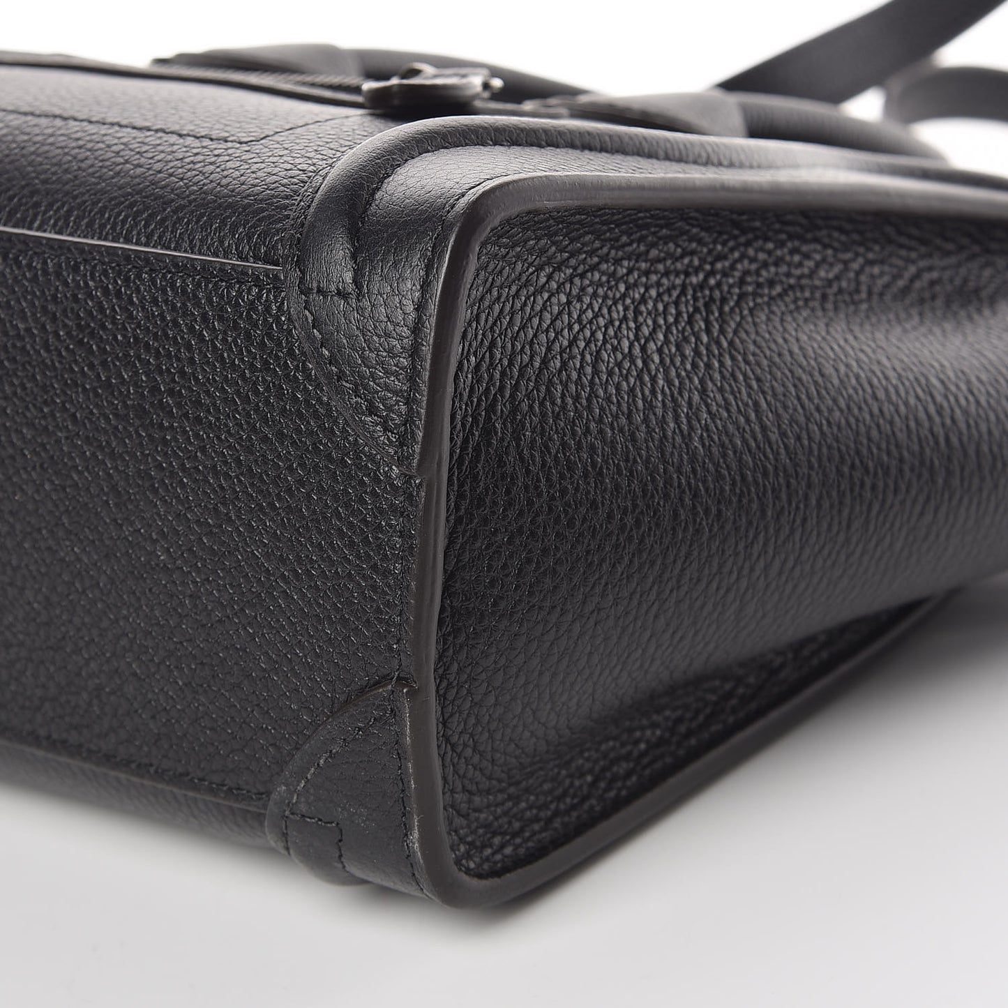 Drummed Calfskin Nano Luggage Black