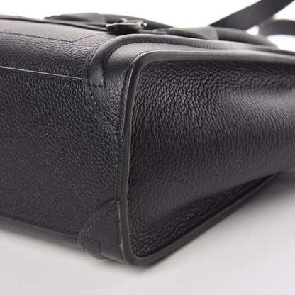 Celine Drummed Calfskin Nano Luggage Black 9 of 9