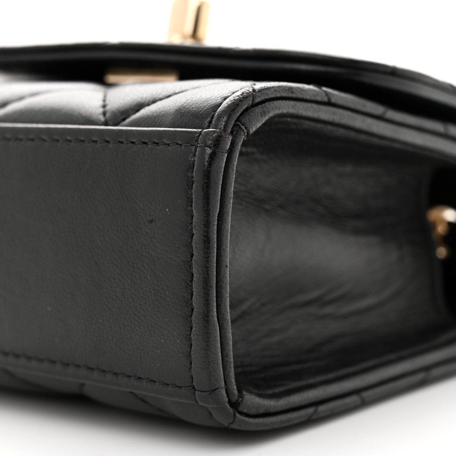 Chanel Lambskin Quilted Mini Trendy CC Chain Wallet Black 10 of 11