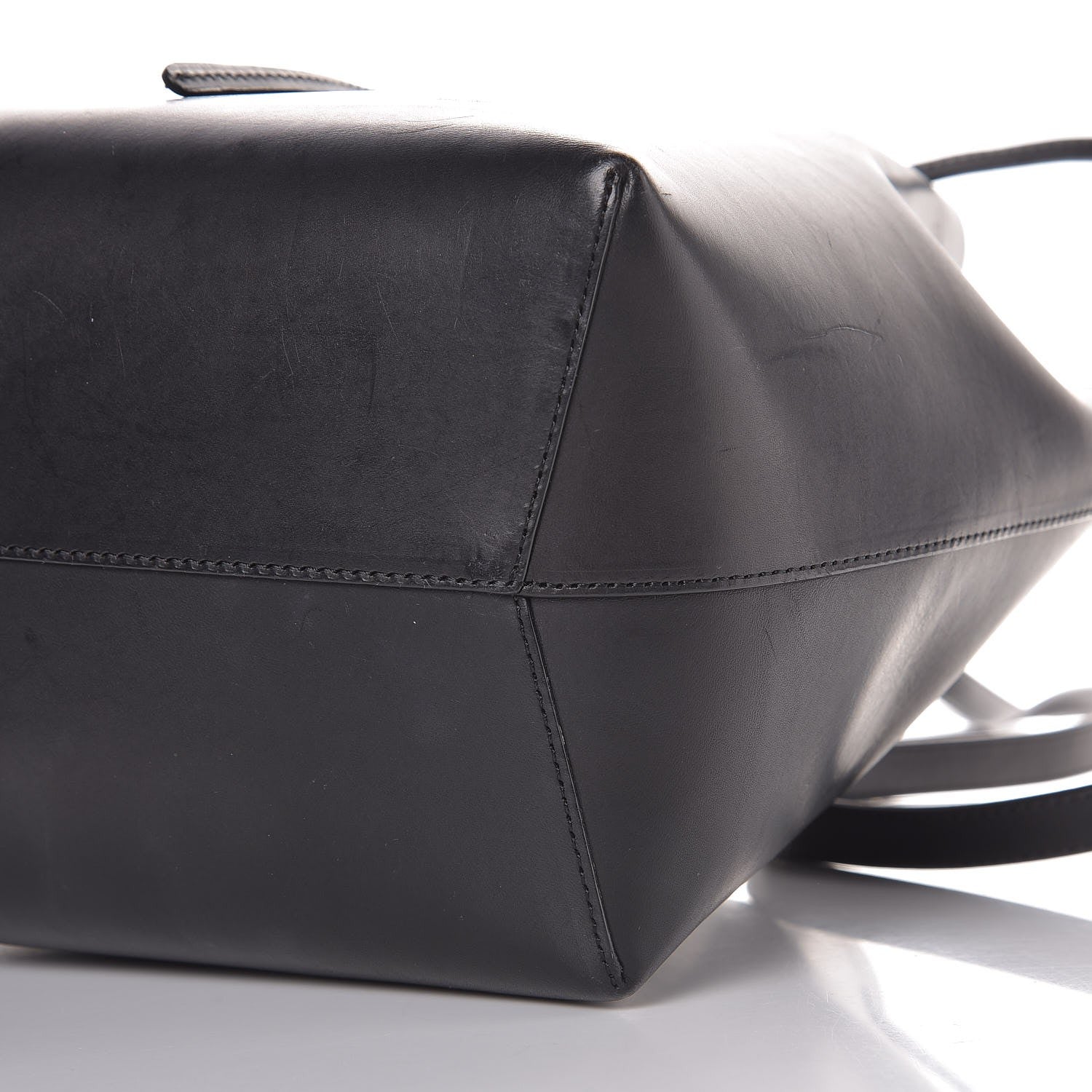 Mansur Gavriel Vegetable Tanned Calfskin Bucket Bag Black Flamma 21 of 22