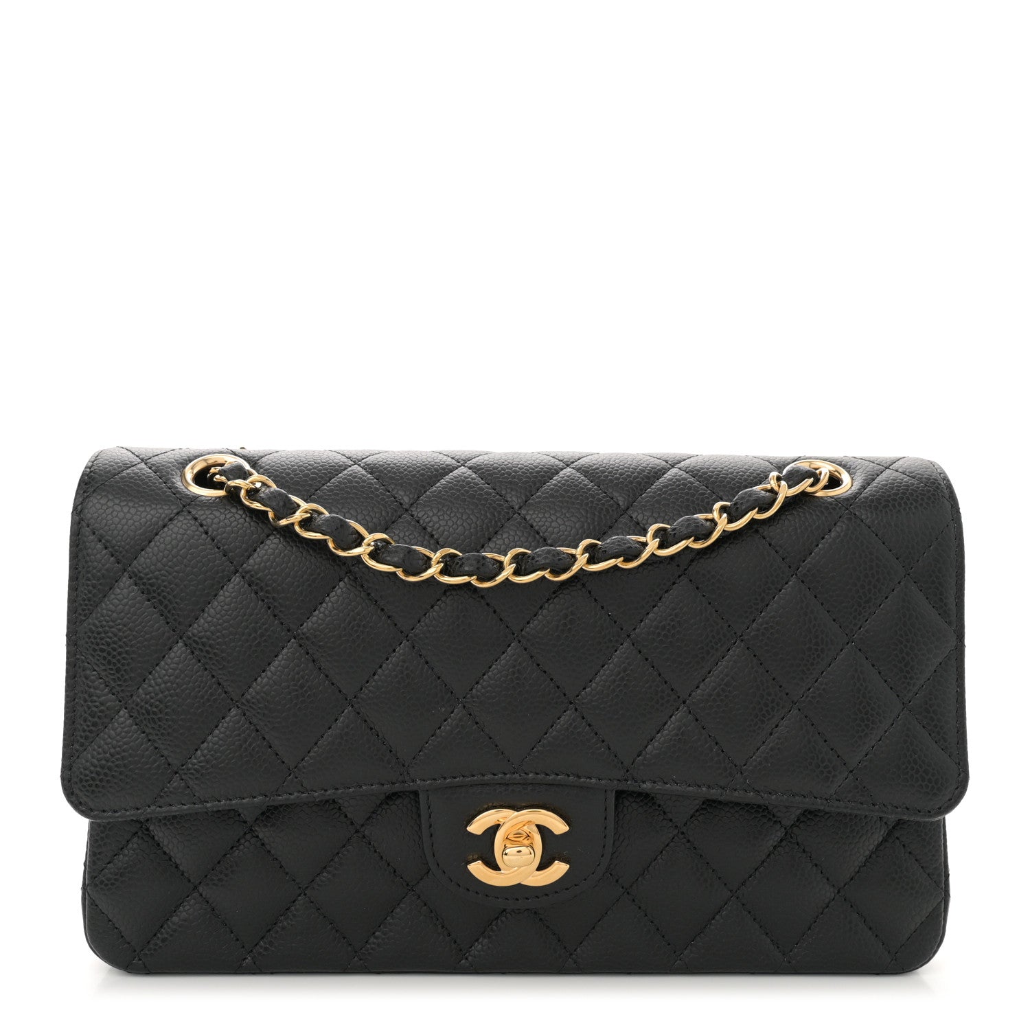Chanel Caviar Quilted Medium Double Flap Black 1 of 12