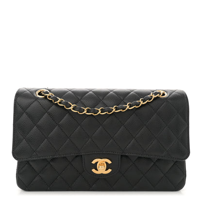 Chanel Caviar Quilted Medium Double Flap Black 1 of 12