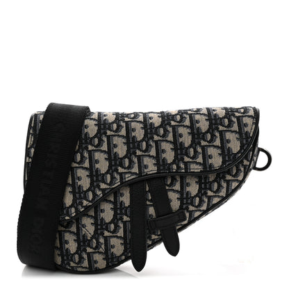 Christian Dior Oblique Mens Mini Saddle Bag Blue 1 of 10
