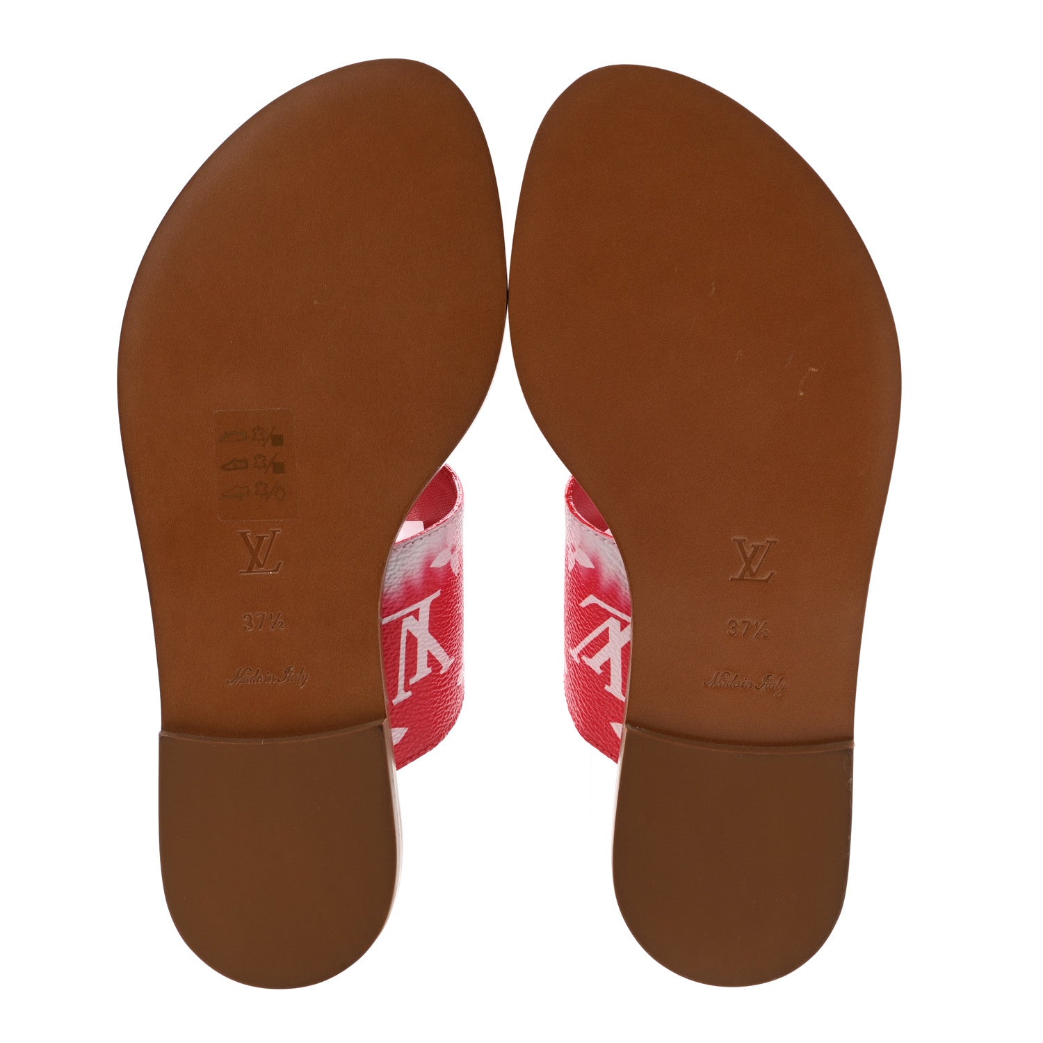 Louis Vuitton Monogram Escale Palma Sandals 37.5 Rouge 7 of 10