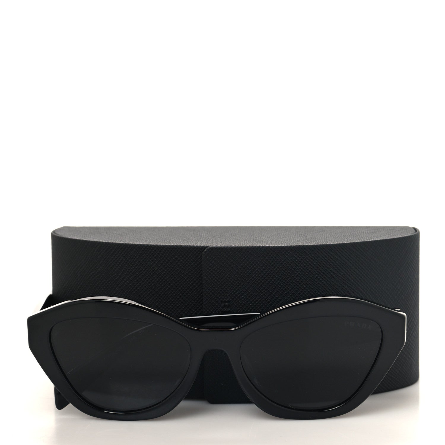 Prada Acetate Logo Sunglasses SPR A02-F Black 7 of 7