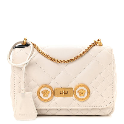 Versace Nappa Quilted Icon Shoulder Bag White 1 of 11