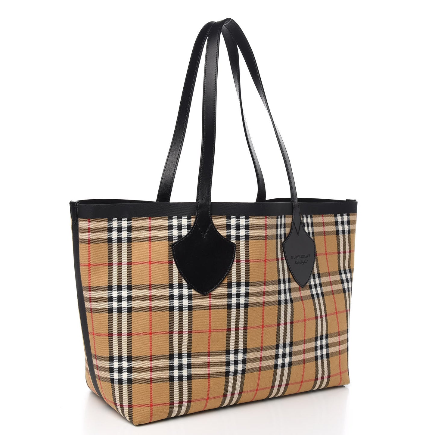 Vintage Check Medium The Giant Reversible Tote Antique Yellow Bright Red