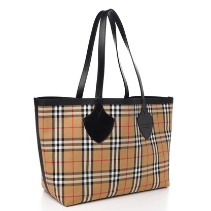 Burberry Vintage Check Medium The Giant Reversible Tote Antique Yellow Bright Red 2 of 16