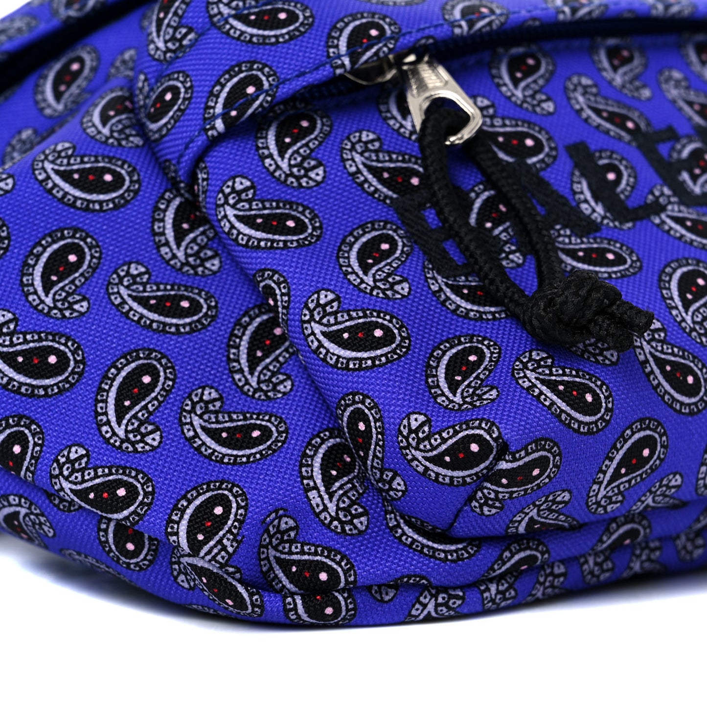 Sport Nylon Logo Paisley Print Wheel Belt Bag Navy Black