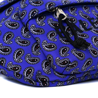 Balenciaga Sport Nylon Logo Paisley Print Wheel Belt Bag Navy Black 7 of 9